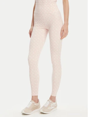 Guess Legginsy V5YB18 MC03W Różowy Slim Fit
