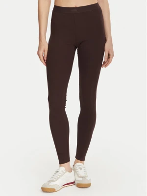 Guess Legginsy V6YB23 K4666 Brązowy ciemny Slim Fit