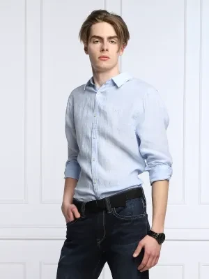 GUESS Lniana koszula COLLINS | Regular Fit