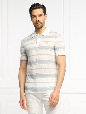 GUESS Lniane polo JOSU | Regular Fit