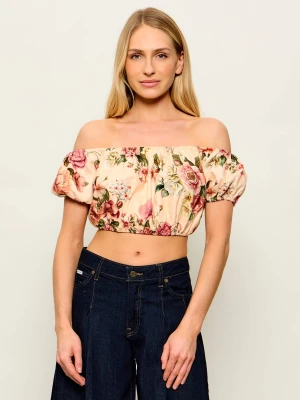 GUESS Lniany top RYAN | Cropped Fit