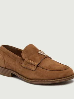 Guess Loafersy Beliso | zamsz brązowy