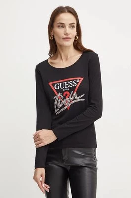 Guess longsleeve bawełniany kolor czarny W4BI21 I3Z14