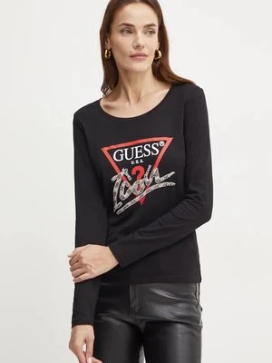 Guess longsleeve bawełniany kolor czarny W4BI21 I3Z14