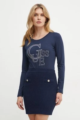 Guess longsleeve bawełniany kolor granatowy W4BI29 I3Z14