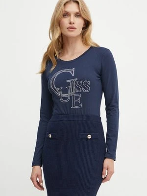 Guess longsleeve bawełniany kolor granatowy W4BI29 I3Z14