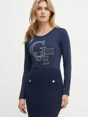 Guess longsleeve bawełniany kolor granatowy W4BI29 I3Z14