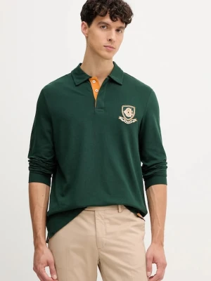 Guess longsleeve bawełniany kolor zielony z aplikacją M5YP02 KCJV1