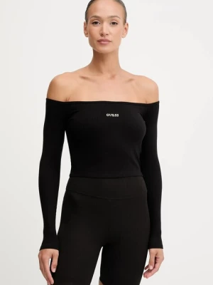 Guess longsleeve CARLA damski kolor czarny V5YP07 K8RT2