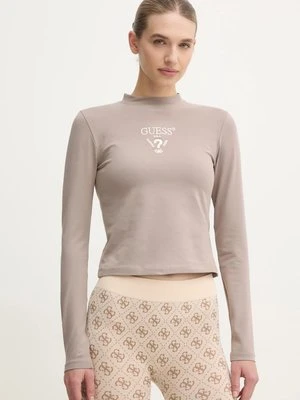 Guess longsleeve COLETTE damski kolor beżowy V4YI23 KCDH1