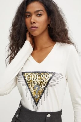 Guess longsleeve damski kolor beżowy W4BI28 J1314