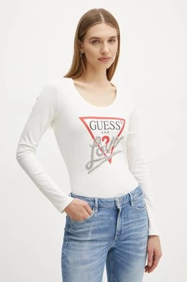 Guess longsleeve damski kolor beżowy W5RI64 I3Z14