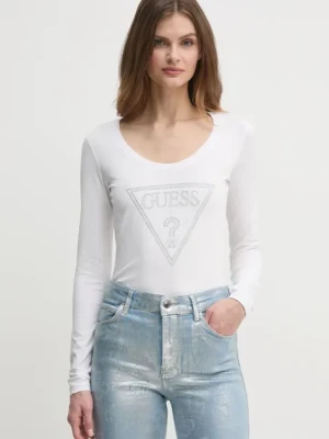 Zdjęcie produktu Guess longsleeve damski kolor biały W5RI65 J1314