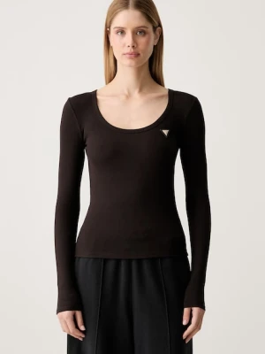 Guess longsleeve damski z bawełną