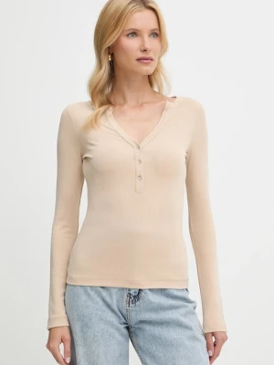 Guess longsleeve LENA kolor beżowy W5YP12 KCTC2