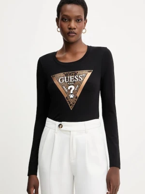 Guess longsleeve LEO damskie kolor czarny W5BI75 J1314