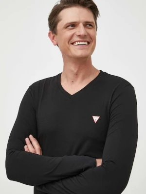 Guess longsleeve męski kolor czarny gładki M2YI08 J1314