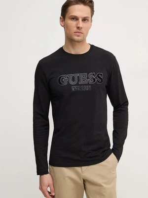 Guess longsleeve męski kolor czarny z aplikacją M5RI13 J1314