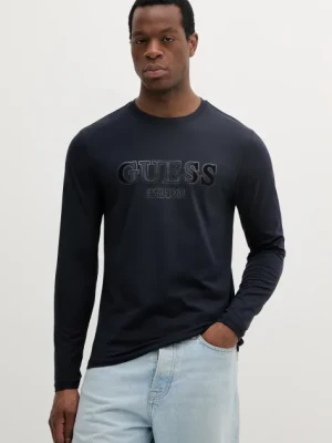 Zdjęcie produktu Guess longsleeve męski kolor granatowy z aplikacją M5RI13 J1314