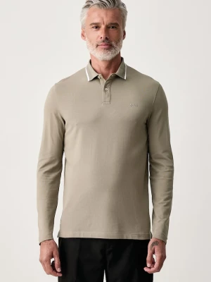 Guess longsleeve męski z bawełną zielony