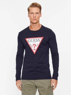 Guess Longsleeve Original Logo M2YI31 I3Z14 Granatowy Slim Fit