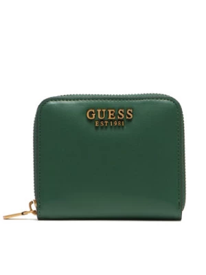 Guess Mały Portfel Damski Laurel Slg Small Zip Around SWVB85 00370 Zielony