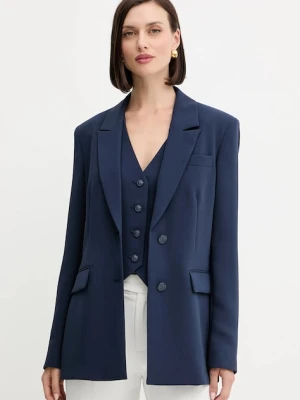 Guess marynarka THEOLINE kolor granatowy jednorzędowa gładka W5YN46 WGHC2
