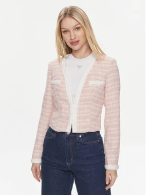 Guess Marynarka Tosca Braid Boucle J W4RN38 WFWV2 Różowy Regular Fit