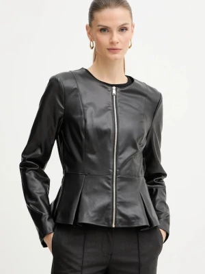 Guess marynarka WILLOW kolor czarny jednorzędowa gładka W5BL59 K8S30