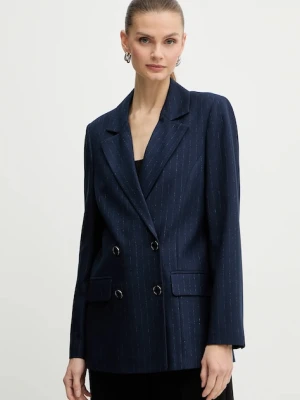 Guess marynarka ZANITA kolor granatowy dwurzędowa W5BN59 W2422