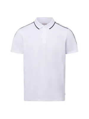 GUESS Męska koszulka polo Mężczyźni Bawełna biały jednolity,