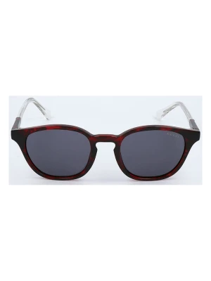 Guess Męskie okulary przeciwsłoneczne w kolorze bordowo-czarnym rozmiar: 51