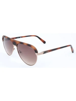 Guess Męskie okulary przeciwsłoneczne w kolorze brązowym rozmiar: 59