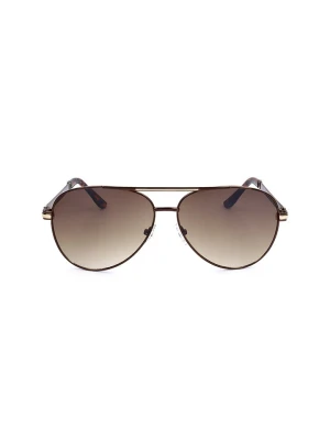 Guess Męskie okulary przeciwsłoneczne w kolorze brązowym rozmiar: 61