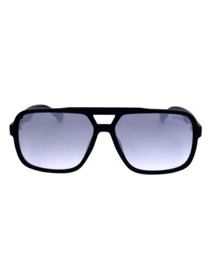 Guess Męskie okulary przeciwsłoneczne w kolorze czarno-błękitnym rozmiar: 61