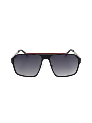Guess Męskie okulary przeciwsłoneczne w kolorze czarno-czerwonym rozmiar: 60