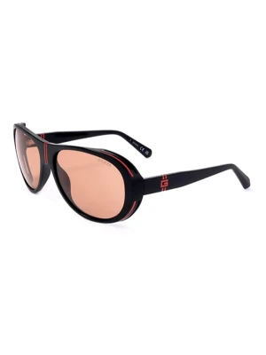 Guess Męskie okulary przeciwsłoneczne w kolorze czarno-czerwonym rozmiar: 62