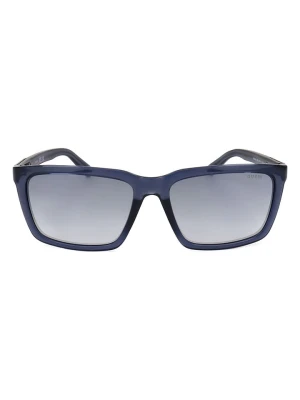 Guess Męskie okulary przeciwsłoneczne w kolorze niebieskim rozmiar: 59