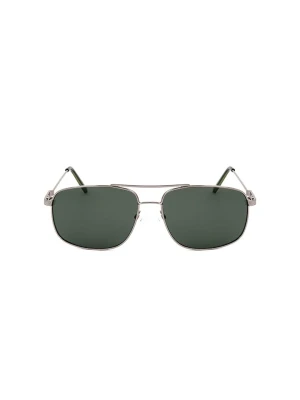 Guess Męskie okulary przeciwsłoneczne w kolorze srebrno-czarnym rozmiar: 59