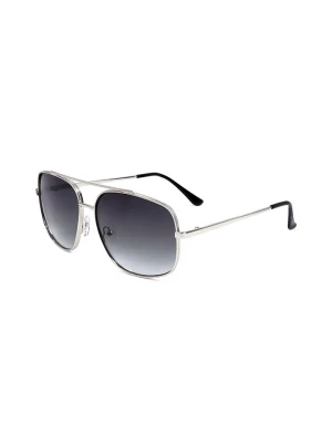 Guess Męskie okulary przeciwsłoneczne w kolorze srebrnym rozmiar: 60