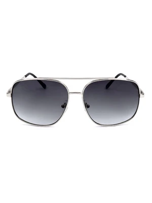 Guess Męskie okulary przeciwsłoneczne w kolorze srebrnym rozmiar: 60