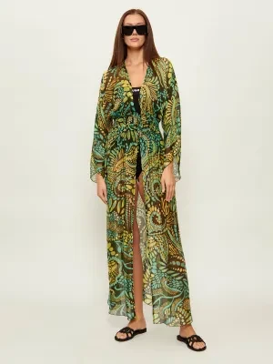 Guess Narzutka INES | Relaxed fit | z dodatkiem jedwabiu