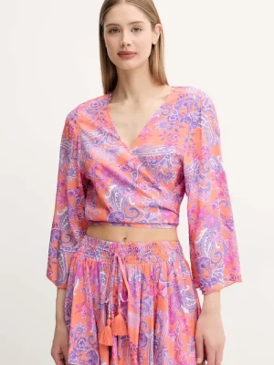 Guess narzutka plażowa kolor pomarańczowy E5GH01 WH3X2