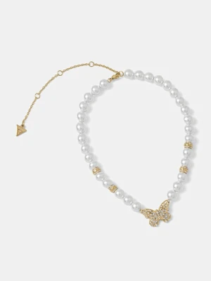 Guess naszyjnik damski ze stali nierdzewnej BORBOLETA