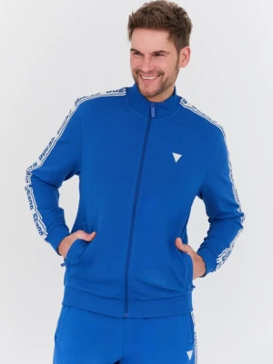 GUESS Niebieska męska bluza Full Zip, Rozmiar XXL