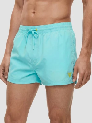 GUESS Niebieskie którkie męskie kąpielówki New Basic, Rozmiar XXL