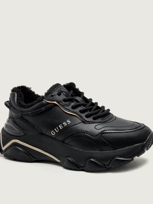 Guess Ocieplane sneakersy Micola4 | shearling czarny