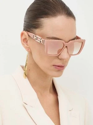 Guess okulary przeciwsłoneczne damskie kolor beżowy GU7915_5572U