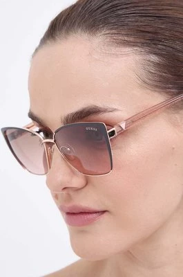 Guess okulary przeciwsłoneczne damskie kolor beżowy GU7922_5705F
