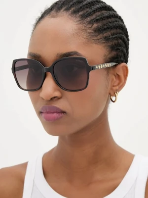Guess okulary przeciwsłoneczne damskie kolor bordowy GU00100_5552F